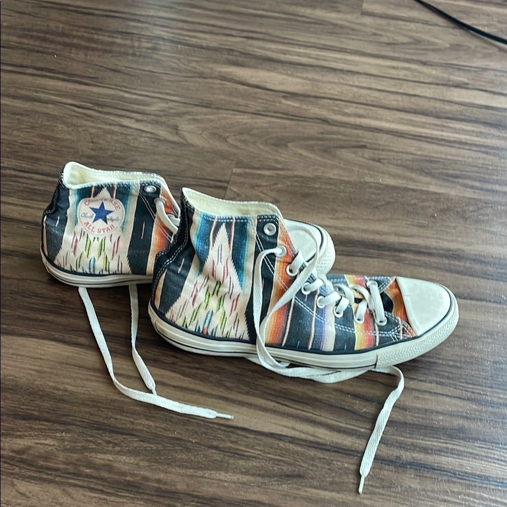 Converse High-Tops with Colorful Wave Pattern - Picture 5 of 6